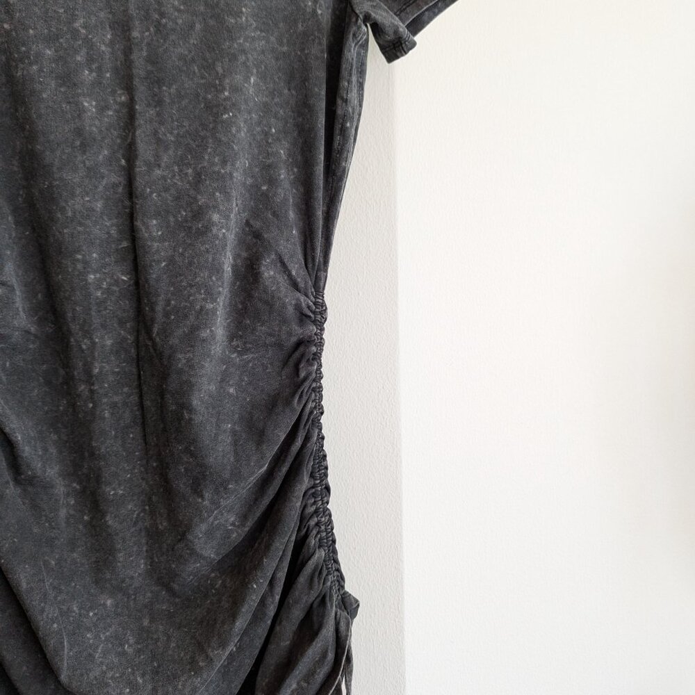 Ruched t-shirt dress, black, XS - Picture 4 of 6